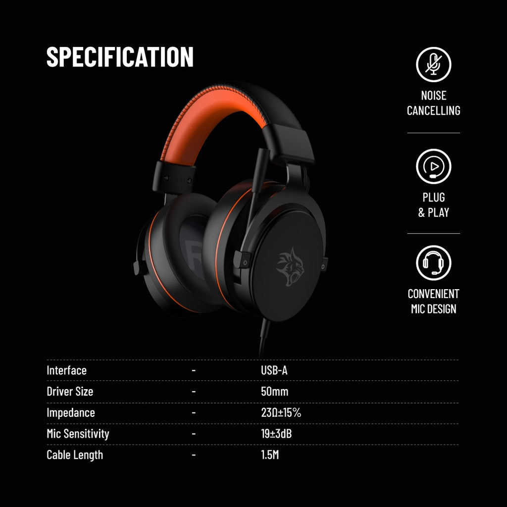 Porodo Gaming 7.1 Surround Gaming Headset