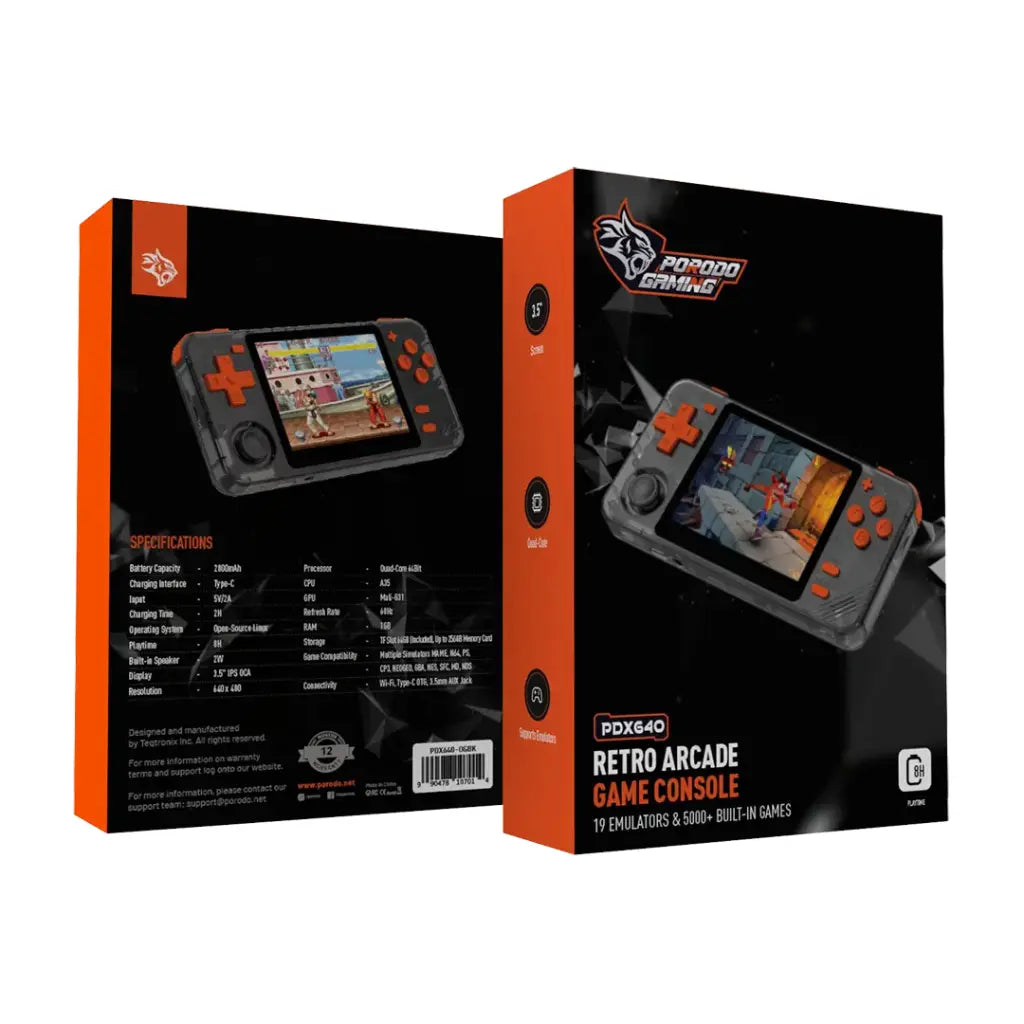 Porodo PDX640 Retro Arcade Console with Built-in Games