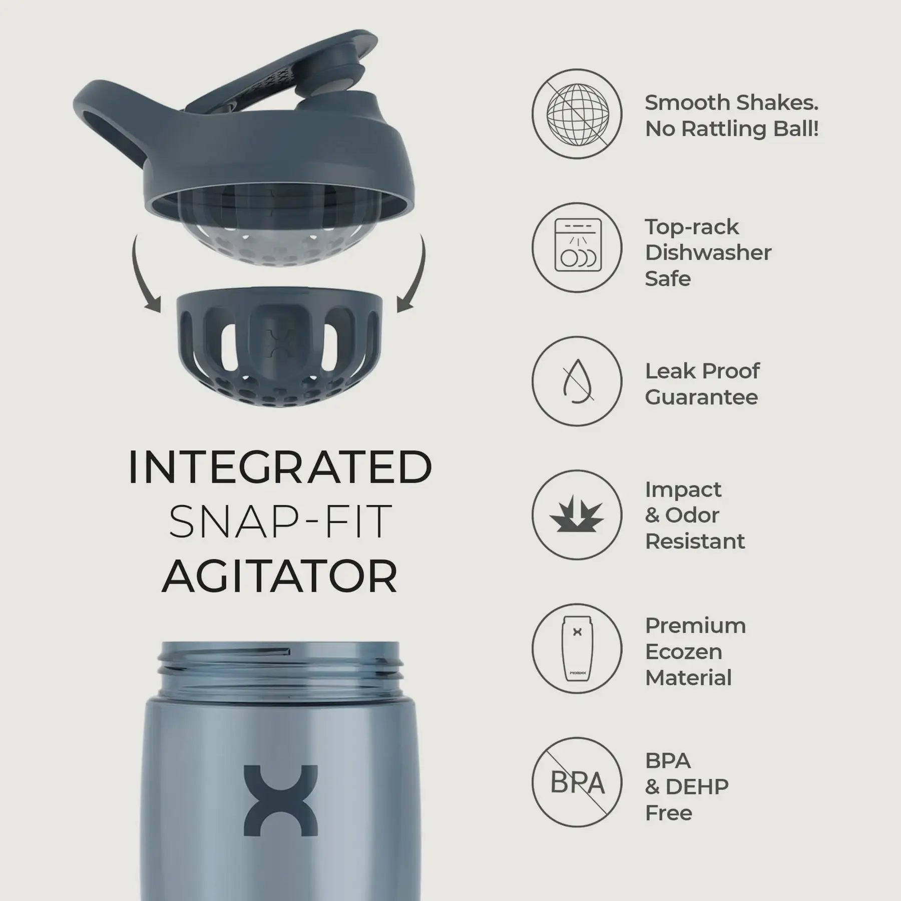 Promixx Pursuit Shaker - 950ml - Protein Mixer - Pro Sports | Shop online in Kuwait