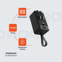 Porodo 50000mAh Power Bank with Built-In Cables