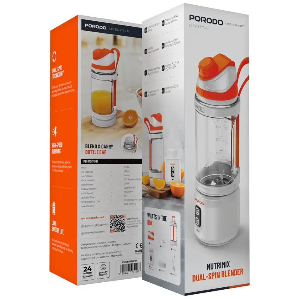 Porodo Lifestyle Nutrimix Dual-Spin Blender
