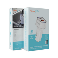 Porodo Blue 52.5W Dual-Port USB Car Charger