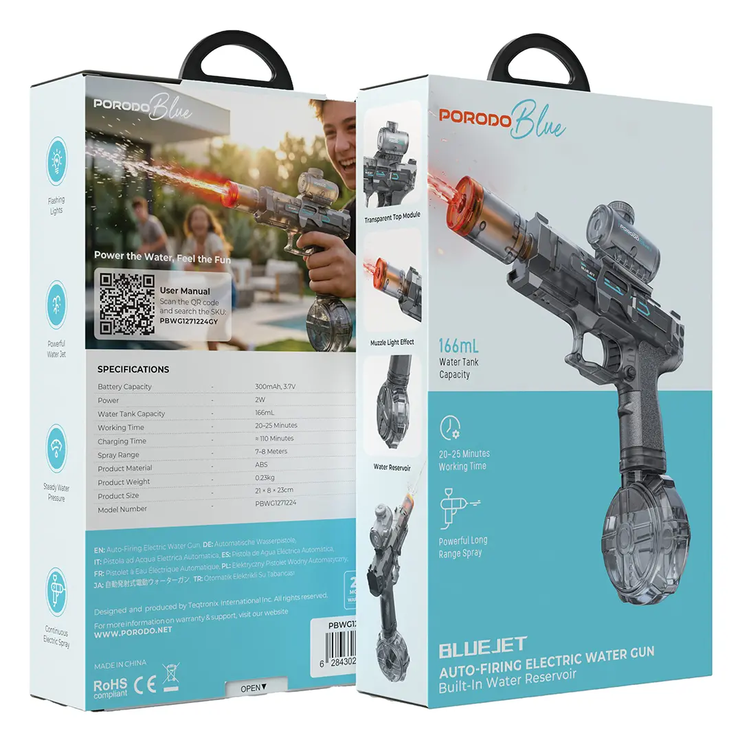 Porodo Blue Auto-Firing Electric Water Gun
