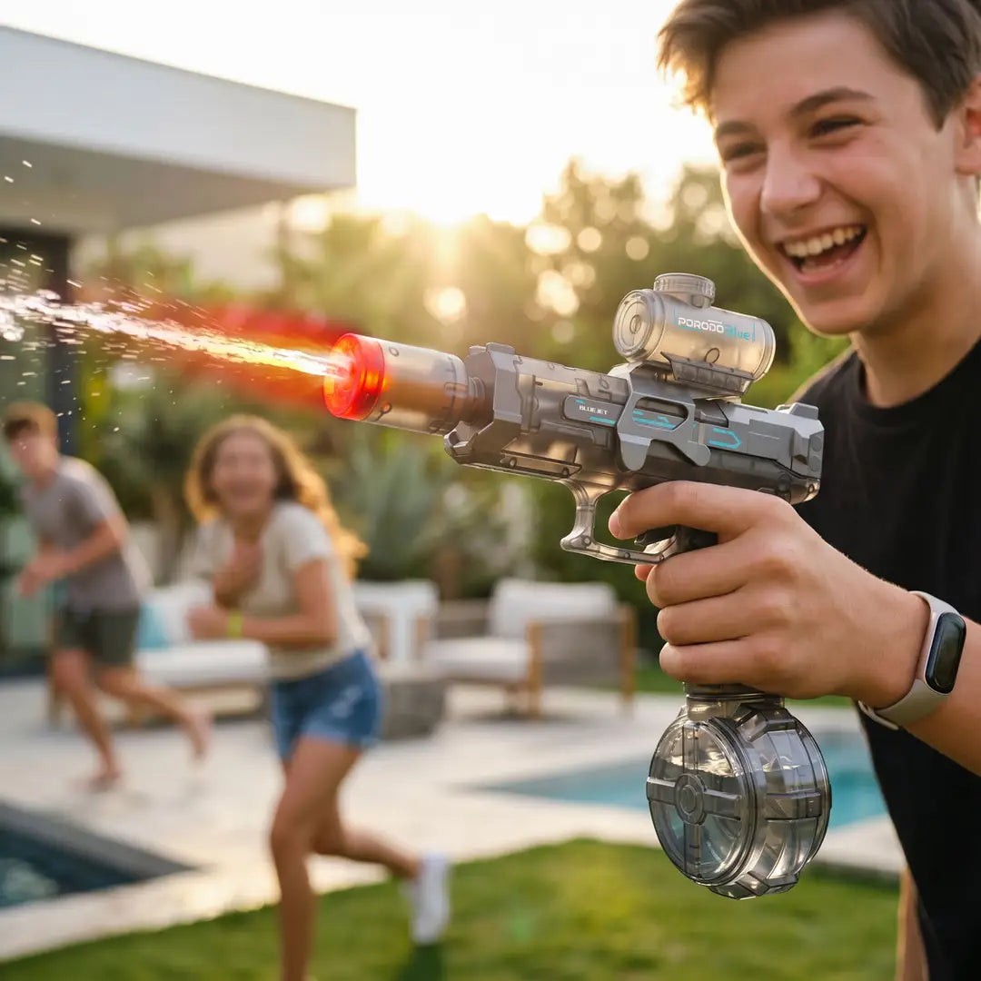 Porodo Blue Auto-Firing Electric Water Gun