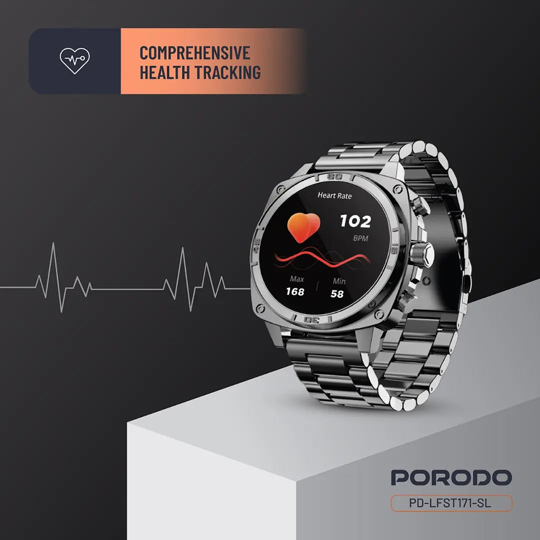 Porodo Chrono Steel Smart Watch