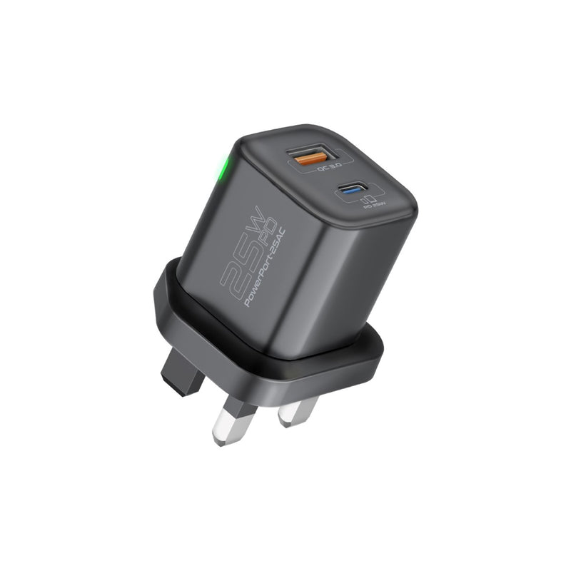 Promate PowerPort 25AC 25W Dual Port Charger