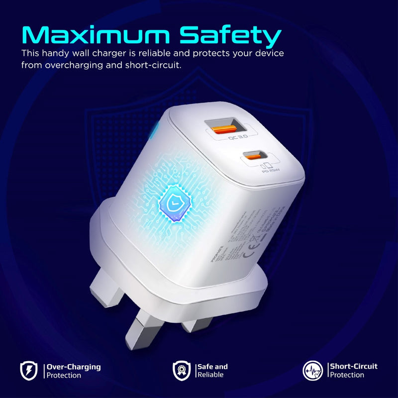 Promate PowerPort 25AC 25W Dual Port Charger