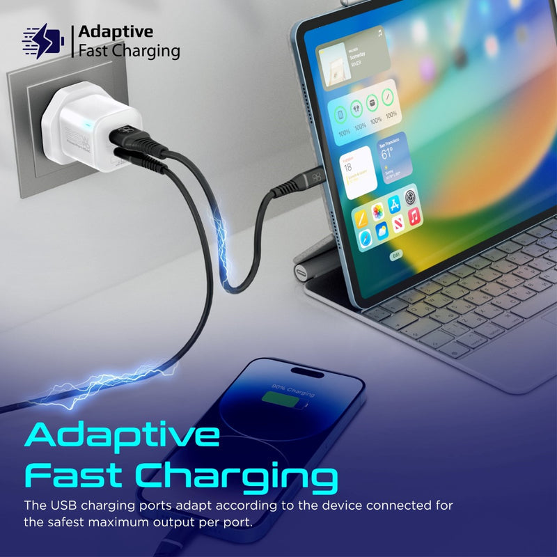 Promate PowerPort 25AC 25W Dual Port Charger