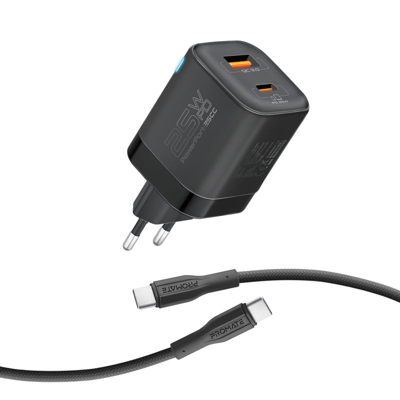 Promate PowerPort 25CC 25W Charger with Cable