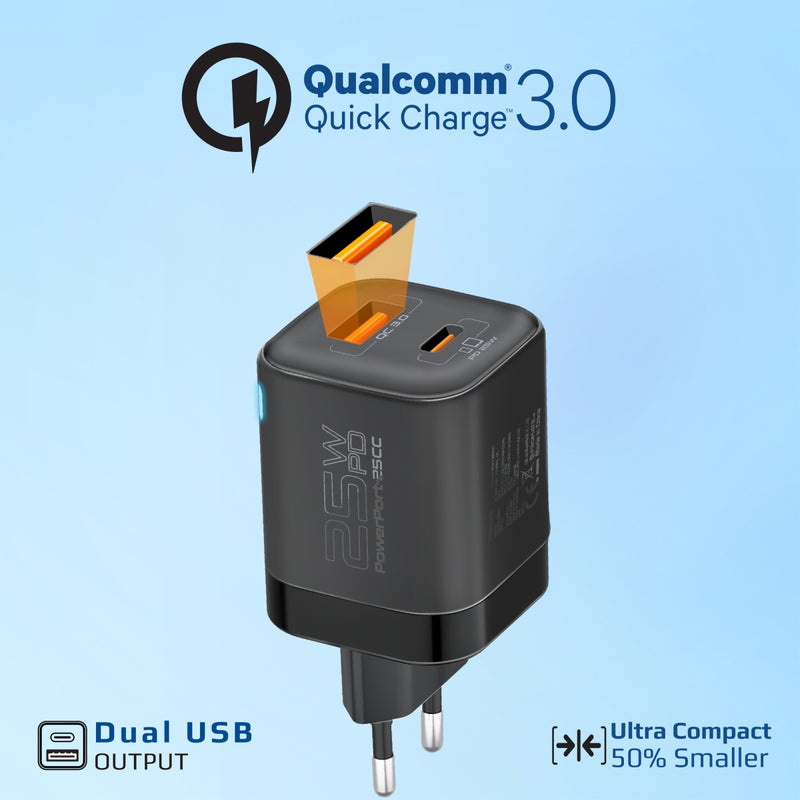 Promate PowerPort 25CC 25W Charger with Cable