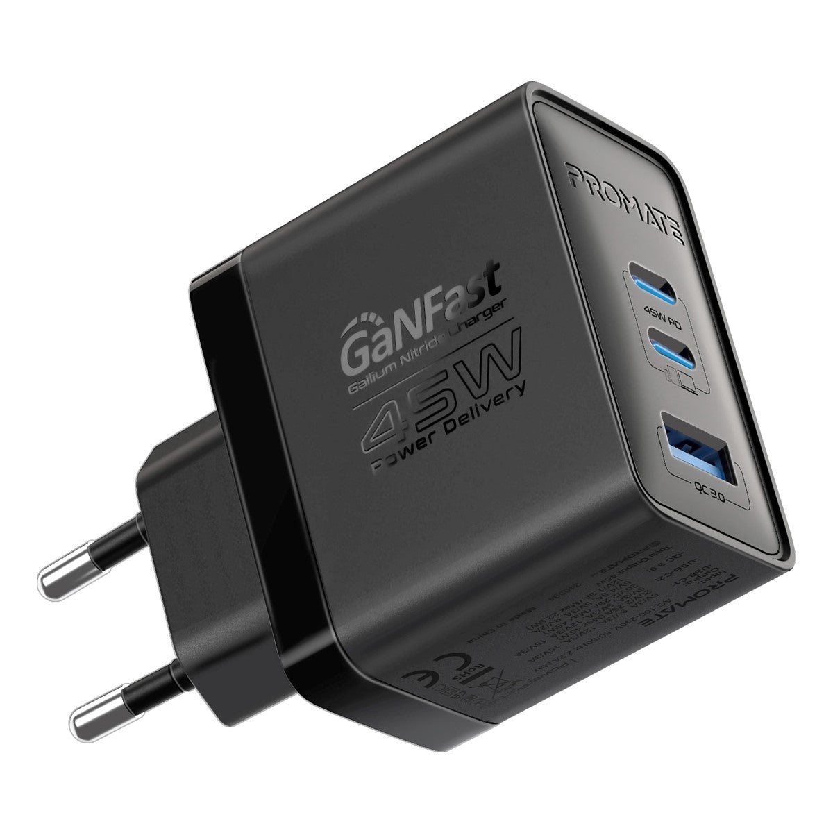 Promate PowerPort 45 45W GaN charging adapter