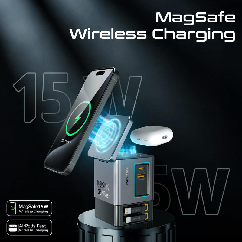 Promate PowerSync 105 105W Wireless Station