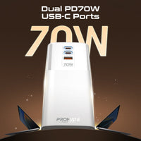 Promate PowerTower 70W Quad AC Station