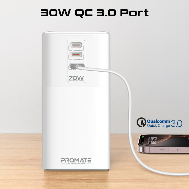Promate PowerTower 70W Quad AC Station