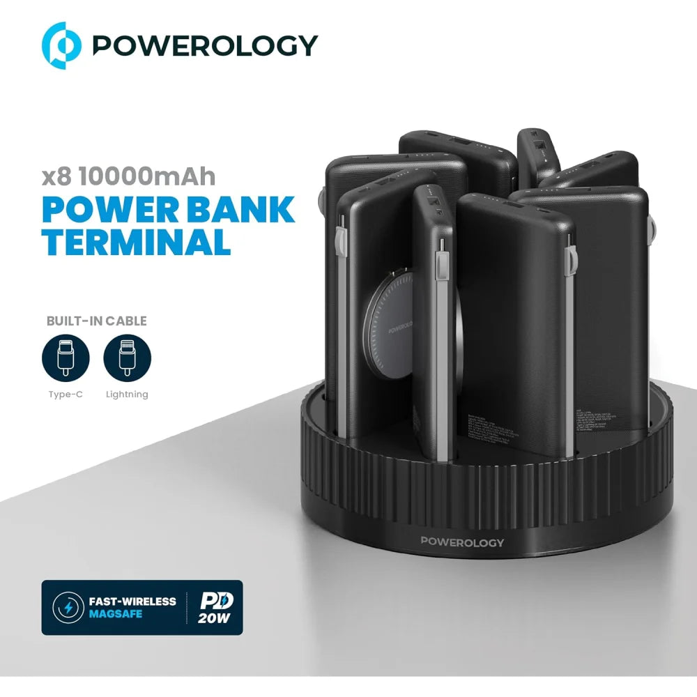 Powerology 8-in-1 10000mAh Power Bank Station