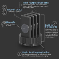 Powerology 4-in-1 Station 10000mAh PD 100W Wireless Power Bank