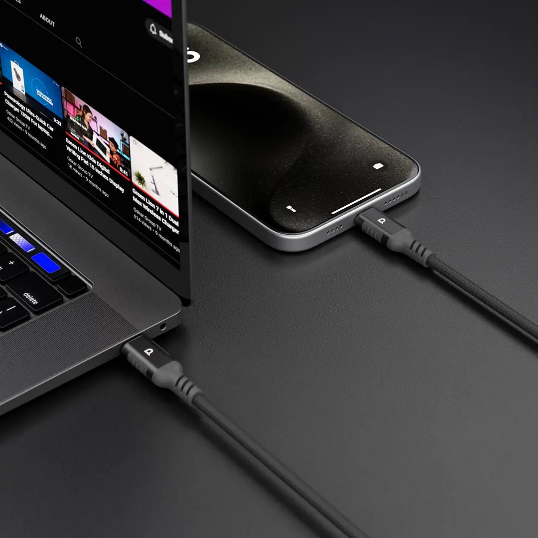 Powerology 2m Power Sync Weave USB-C to USB-C PD 100W Cable