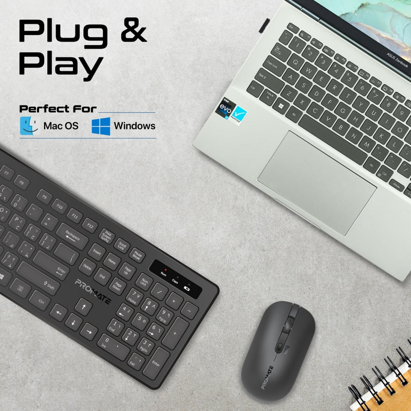 Promate ProCombo 13 Slim Wireless Keyboard Set