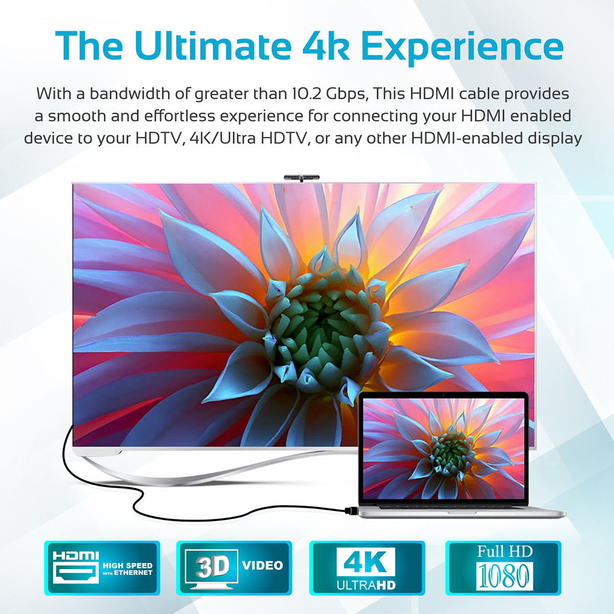 Promate proLink4K1 Right Angle 4K HDMI Cable