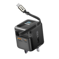 Promate Cubix R70 70W GaN charger with retractable cable