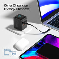 Promate Cubix R70 70W GaN Retractable Charger
