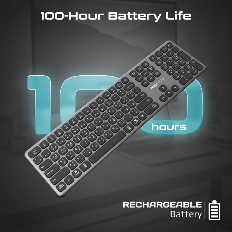 Promate ProKeys X2 Slim Wireless Keyboard