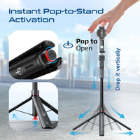 Promate TriPop-Ai+ AI Face Tracking Selfie Stick & Smart Tripod