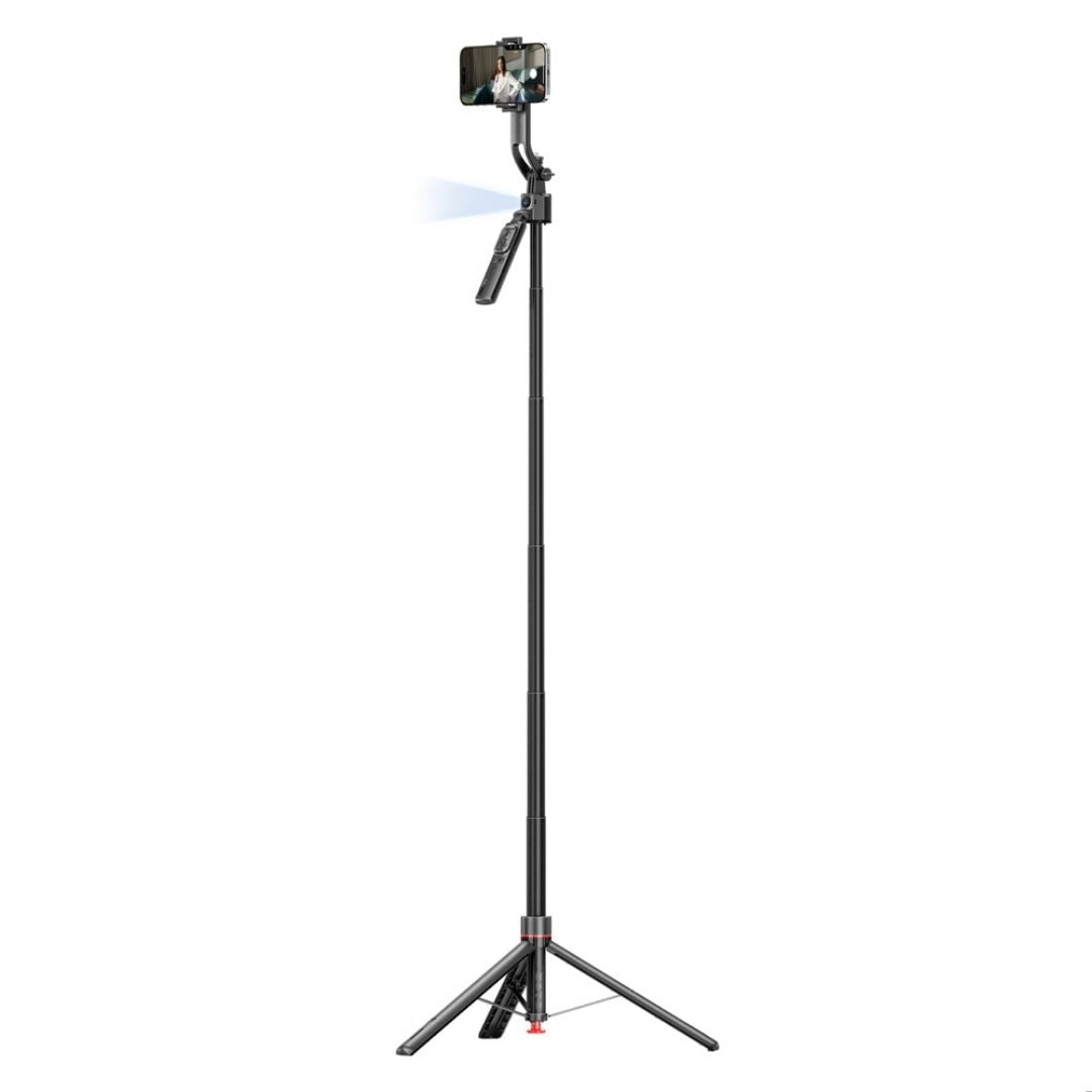 Promate TriPop-Ai+ AI Face Tracking Selfie Stick & Smart Tripod