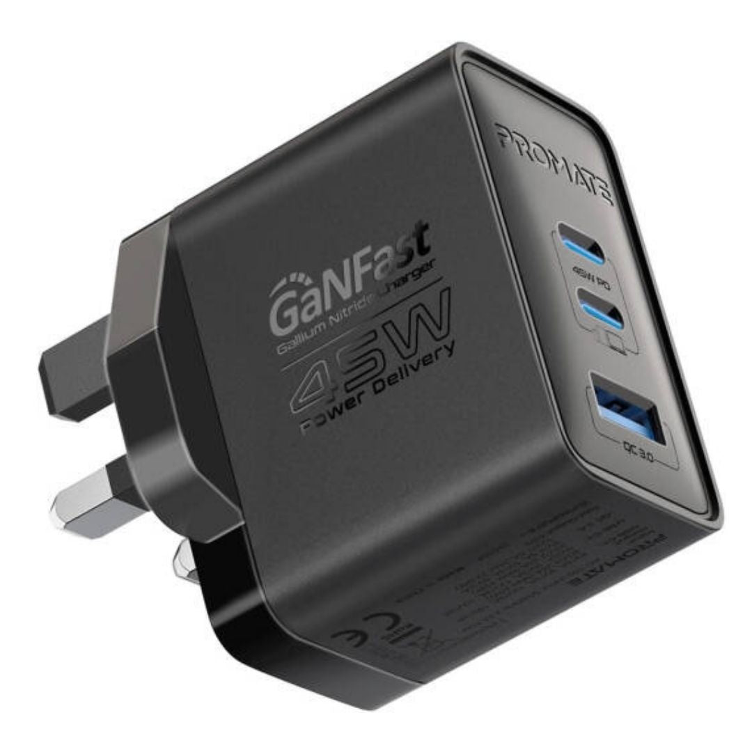 Promate PowerPort 45 45W GaN Charging Adapter