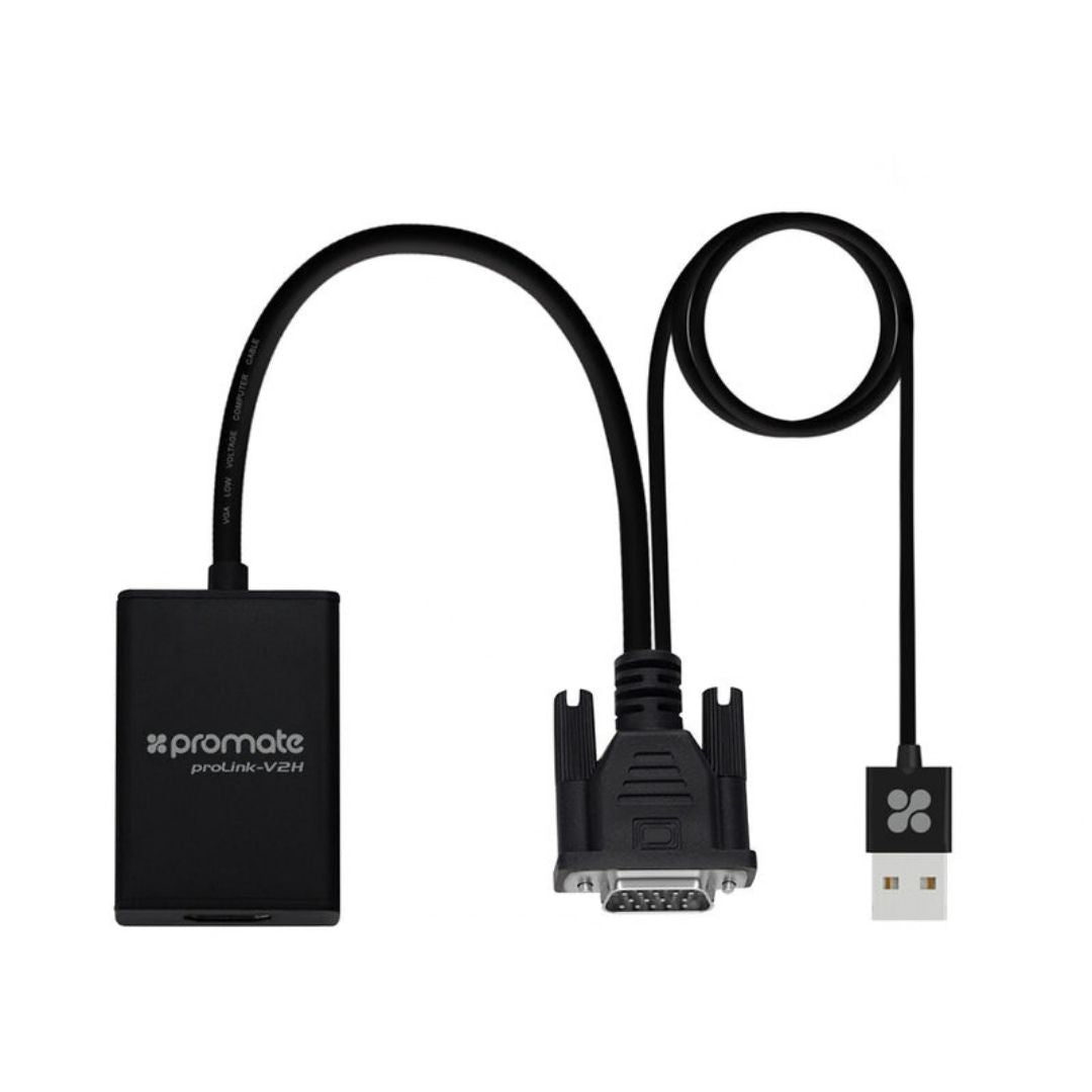 Promate proLink-V2H VGA to HDMI 1080p Display Adapter