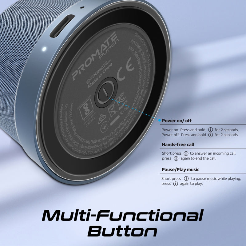 Promate Punch Mini Bluetooth Speaker MagSafe
