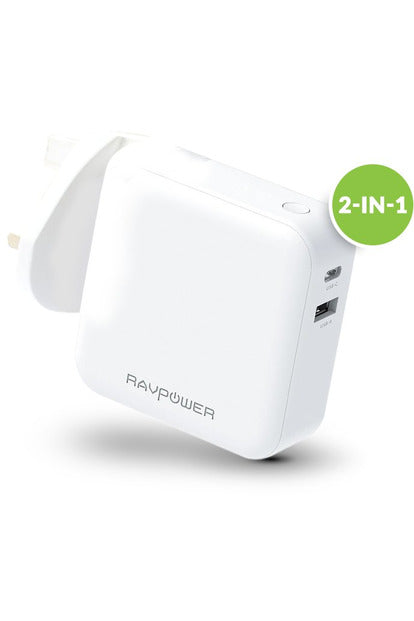 RAVPower RP-PB101 5000mAh 18W 2-in-1 Wall Charger & Power Bank