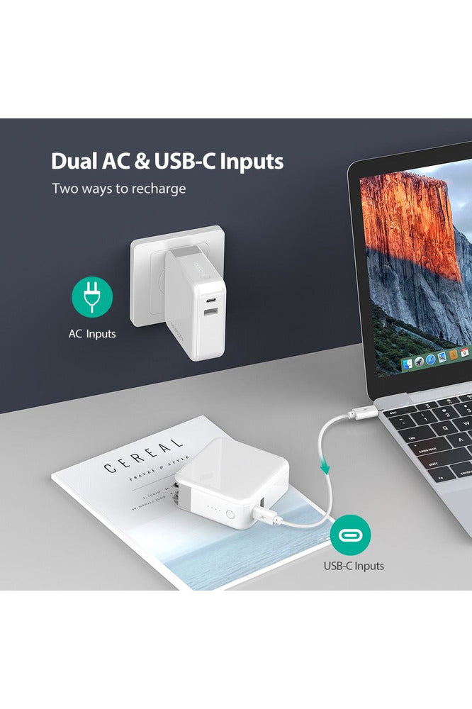 RAVPower RP-PB101 5000mAh 18W 2-in-1 Wall Charger & Power Bank