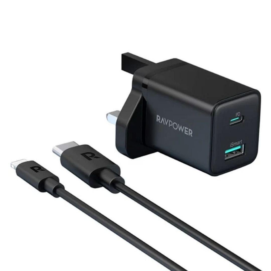 RAVPower RP-PC173 2-in-1 USB Charger Combo - Wall Charger + Cable