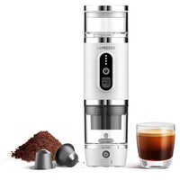 Lepresso 4 in 1 Portable Coffee Machine with Milk Frother - White