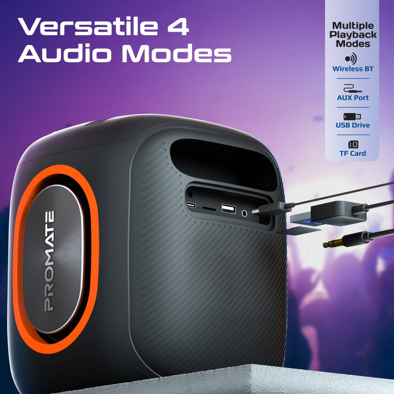 Promate Strike 40 40W True Wireless RGB Speaker