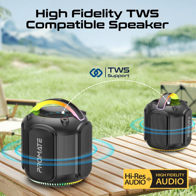 Promate Strike 80 80W True Wireless RGB Speaker