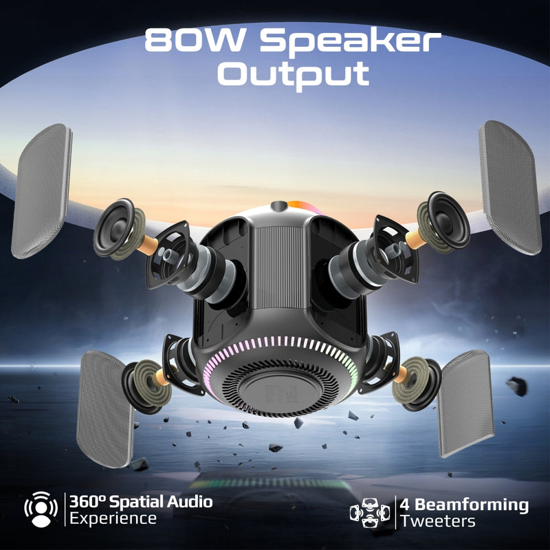 Promate Strike 80 80W True Wireless RGB Speaker