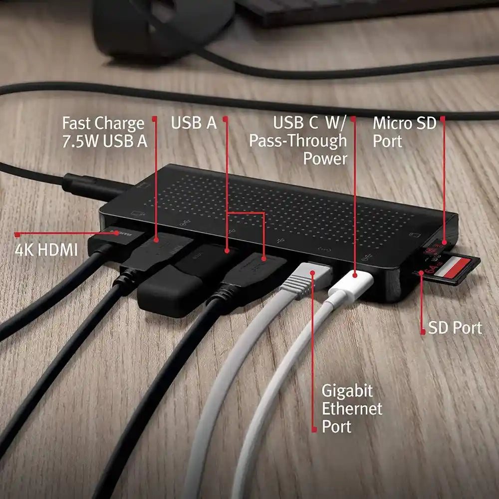 TWELVE SOUTH StayGo USB-C Hub – Matte Black