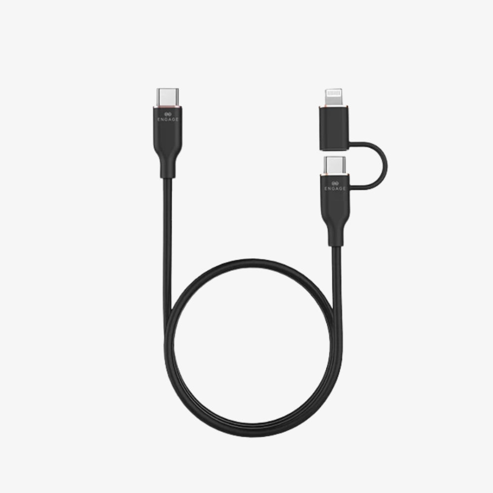 Engage Super Soft Silicone USB-C to USB-C Cable with Lightning Adapter