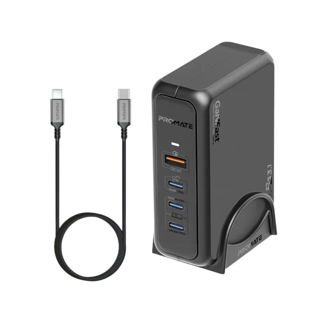 Promate GearHub-120W High-Output Desktop Charging Station