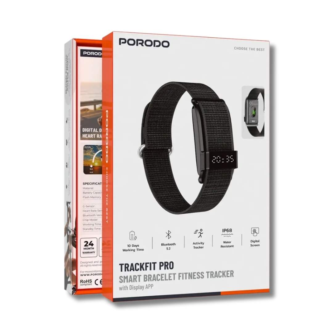Porodo Trackfit Pro Smart Bracelet Fitness Tracker