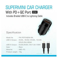 Pawa Supermini Dual Port 65W Car Charger