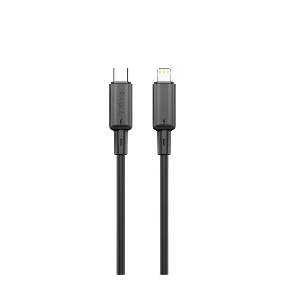 Pawa PW122 Lite 30W Type-C to Lightning Quick Charging PVC Cable 1.2M