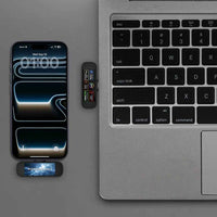Powerology Vaultx 256GB Mini Portable SSD Drive — 20Gbps TFT Display Black