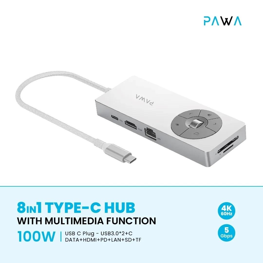 Pawa 8-in-1 Type-C Multimedia Hub