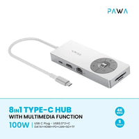 Pawa 8-in-1 Type-C Multimedia Hub