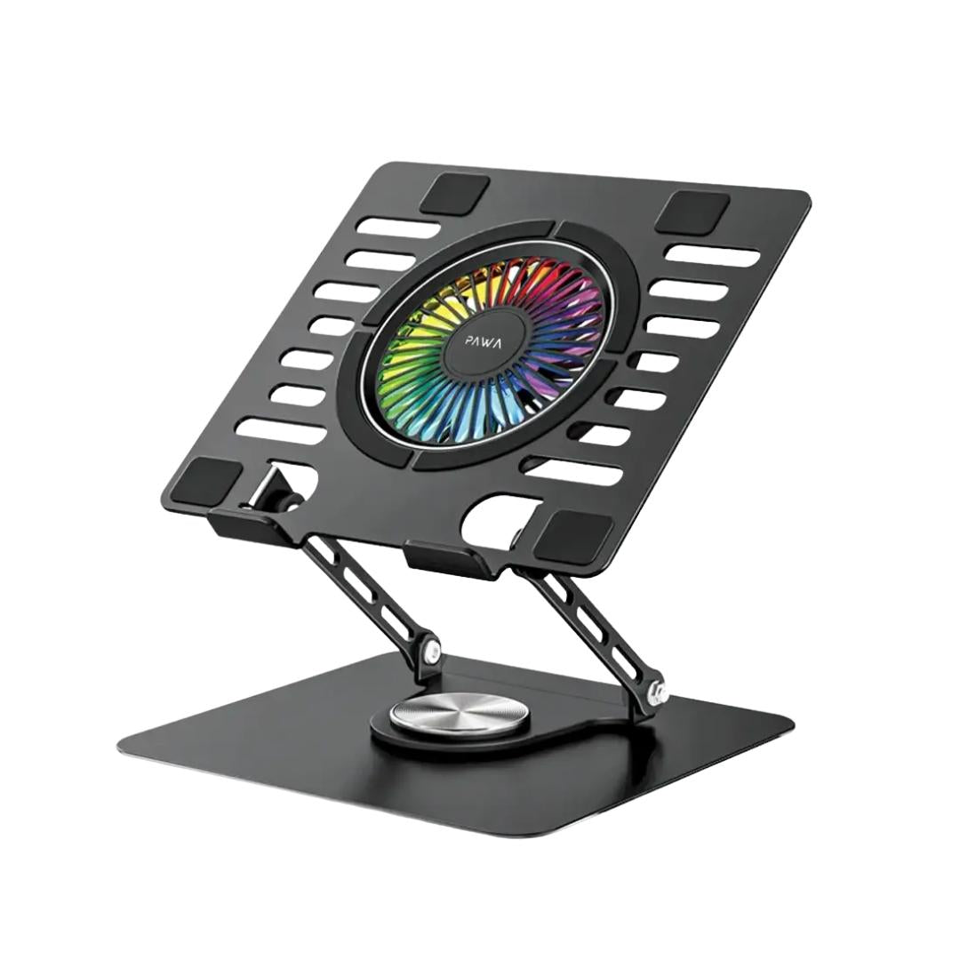 Pawa PW-MBSTRGB6-BK Laptop Cooling Stand With RGB Light - Black
