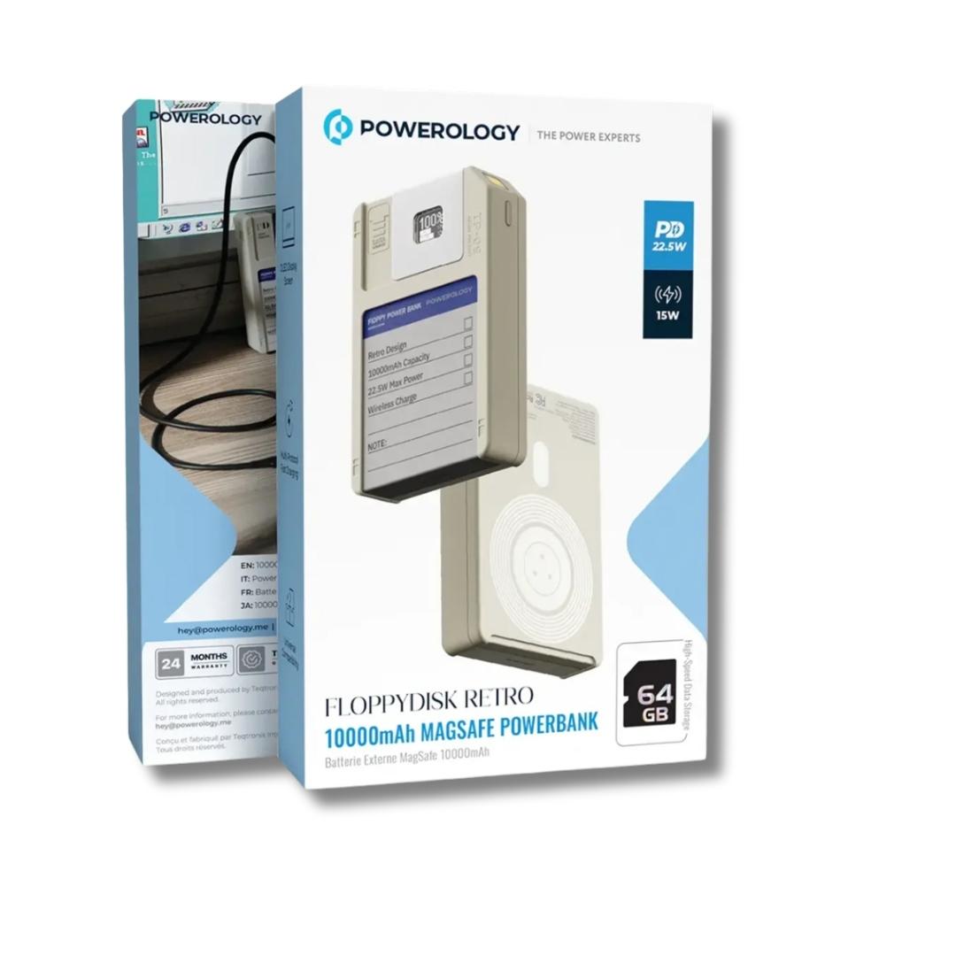 Powerology Floppydisk Retro 10000mAh MagSafe Power Bank
