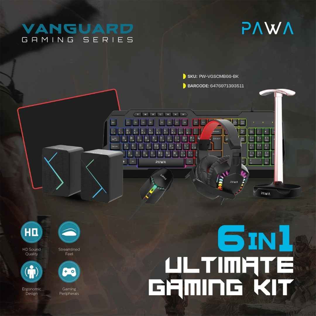 Pawa Vanguard 6-in-1 Ultimate Gaming Kit